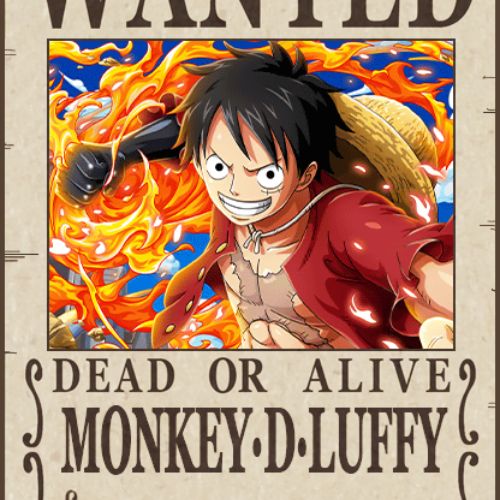 Luffy's wanted poster.