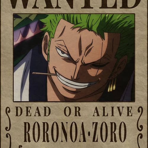 Zoro's wanted poster.